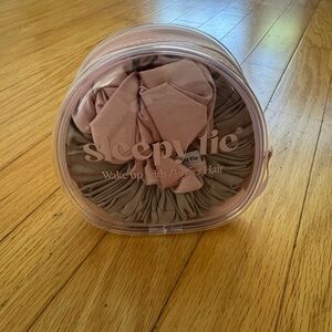 Sleepy Tie Hair Accessory in Pink and Tan